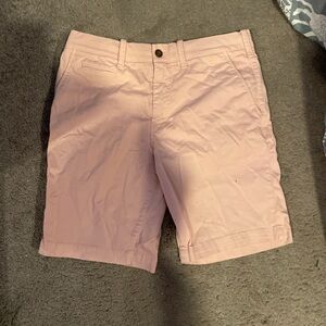 Express Men's Light Pink Flat Front Shorts